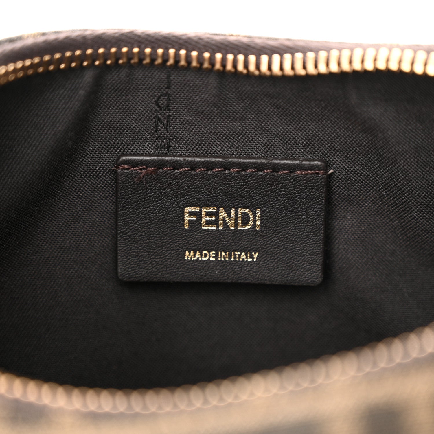 Fendi Fabric Jacquard Vitello Grace FF 1974 Small Fendigraphy Hobo Bag Tobacco Moro Ebano 6 of 12