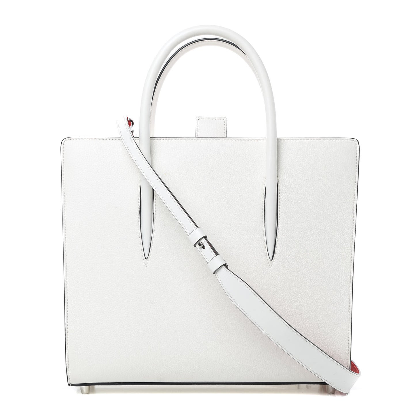 Calfskin Empire Studded Medium Paloma Snow