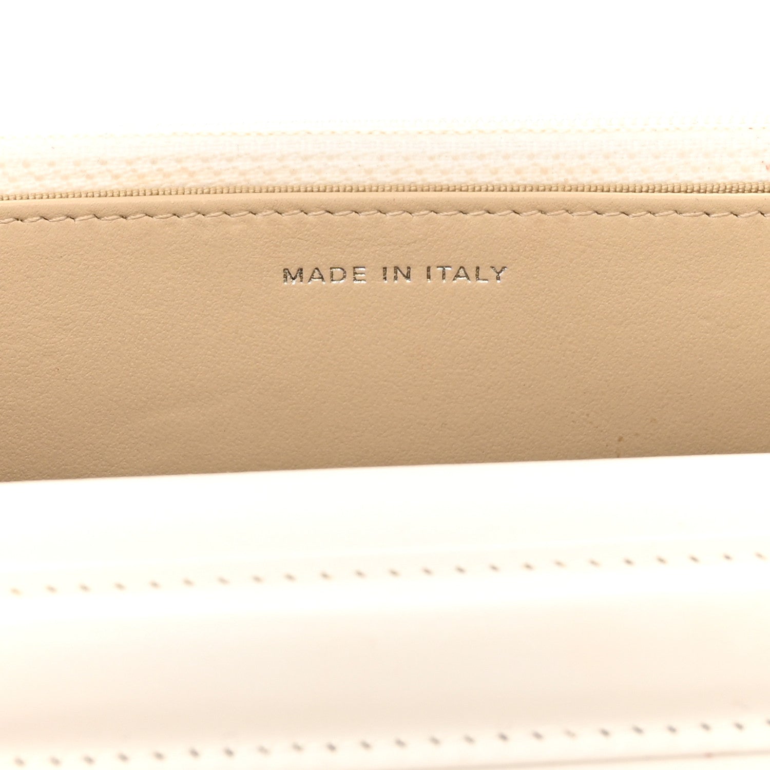 Chanel Aged Calfskin Chevron Quilted Gabrielle Wallet On Chain WOC White 7 of 11