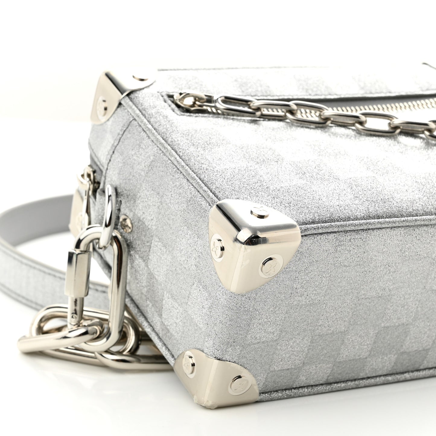 Damier Glitter Mini Soft Trunk Silver