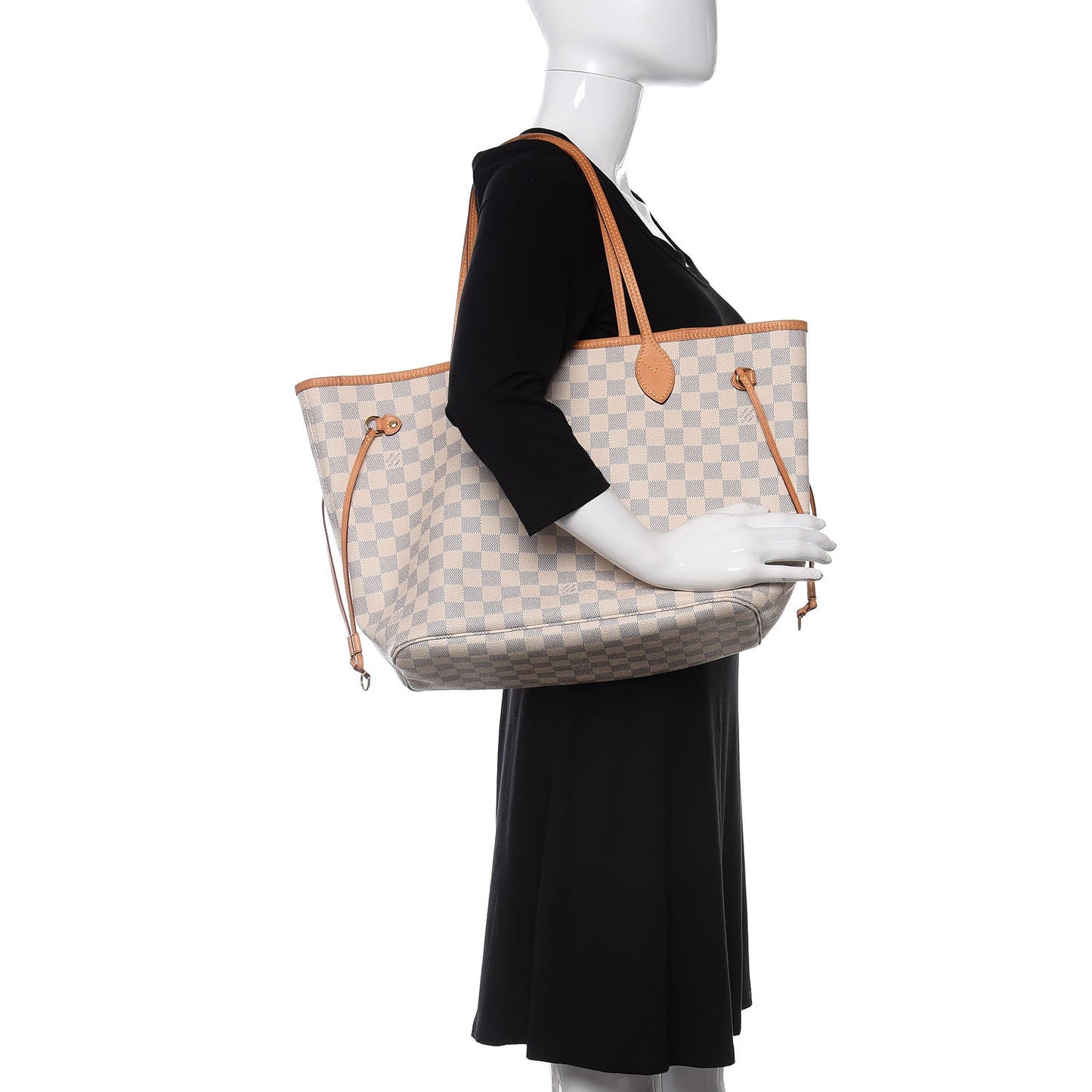 Damier Azur Neo Neverfull MM Rose Ballerine