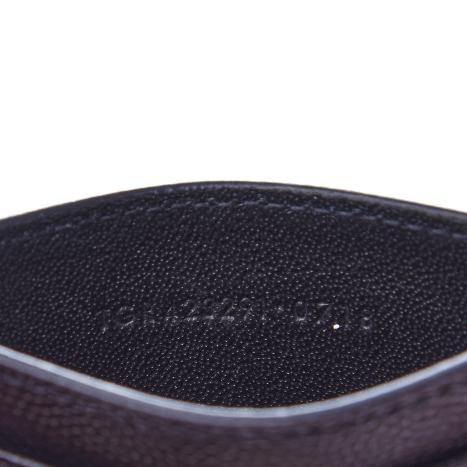 Saint Laurent Grain De Poudre Matelasse Chevron Monogram Credit Card Case Black 7 of 8