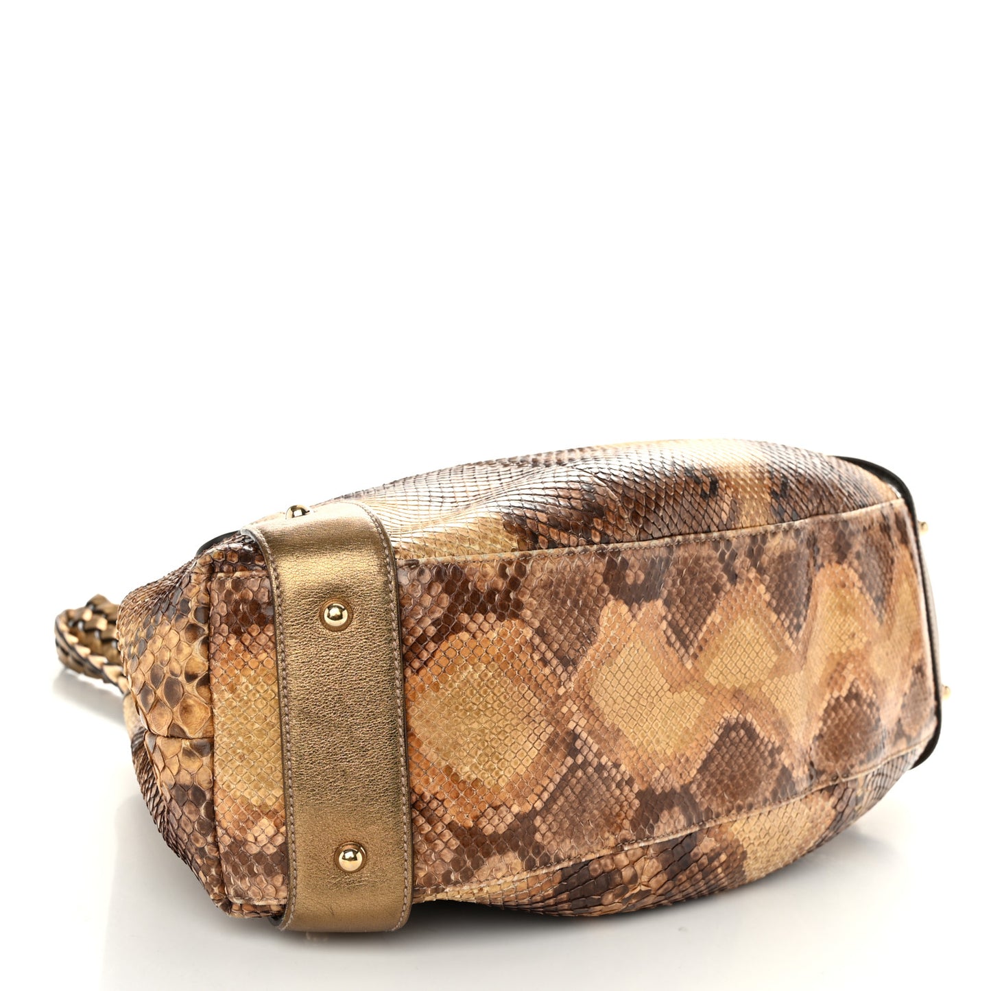 Metallic Snakeskin Medium Pelham Tote Gold
