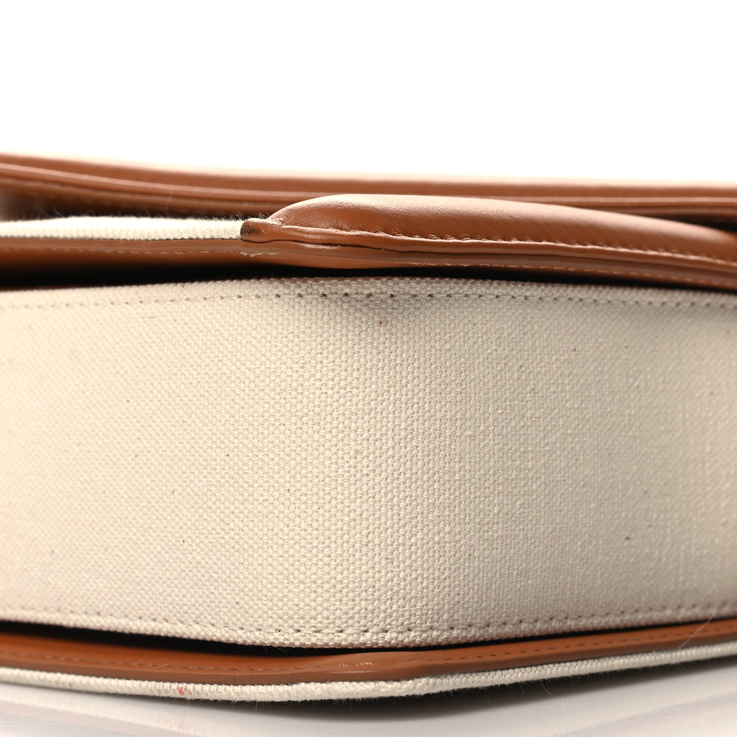 Canvas Smooth Calfskin M Frame Box Bag Beige