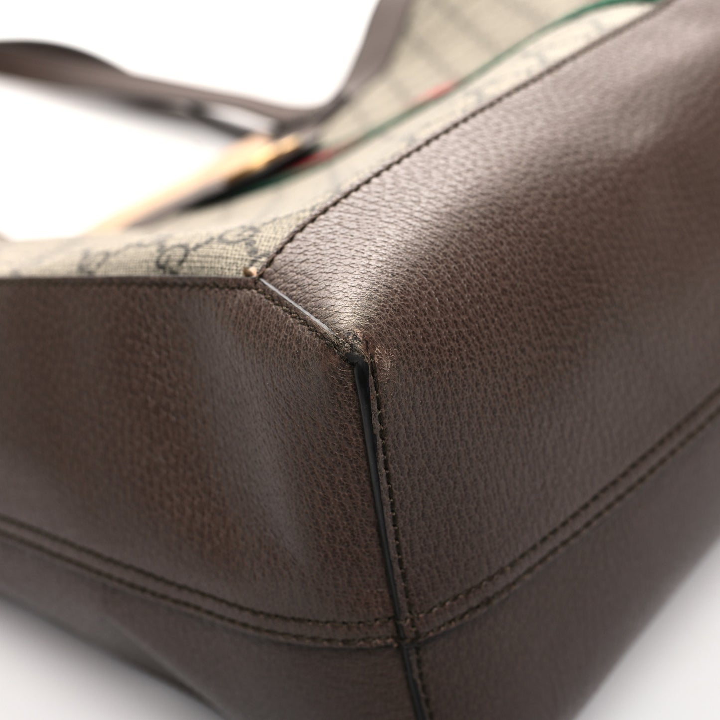 GG Supreme Monogram Web Ophidia Tote Brown