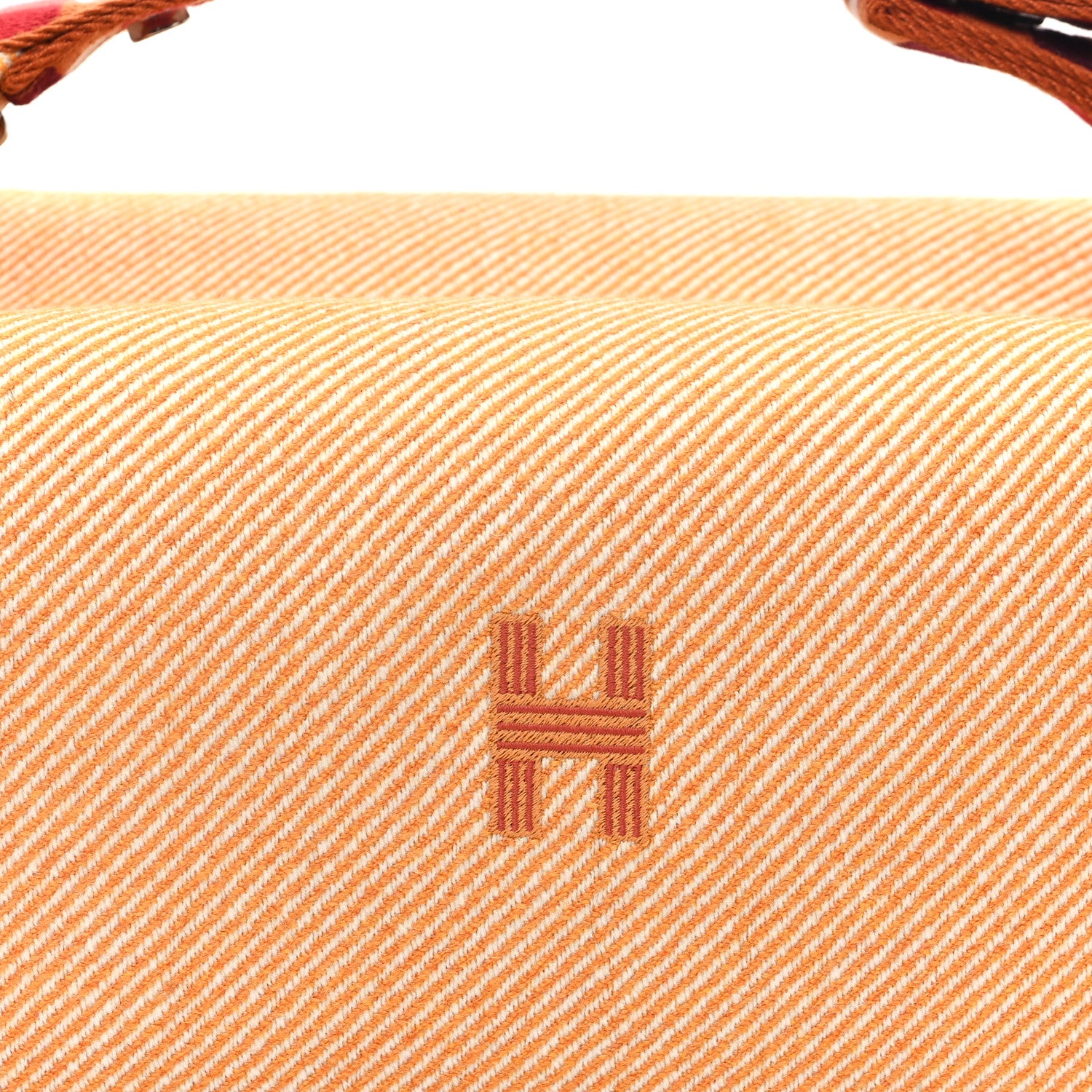 Hermes Merino Wool Large Au Carre Bride-A-Brac Pouch Fauve 7 of 9