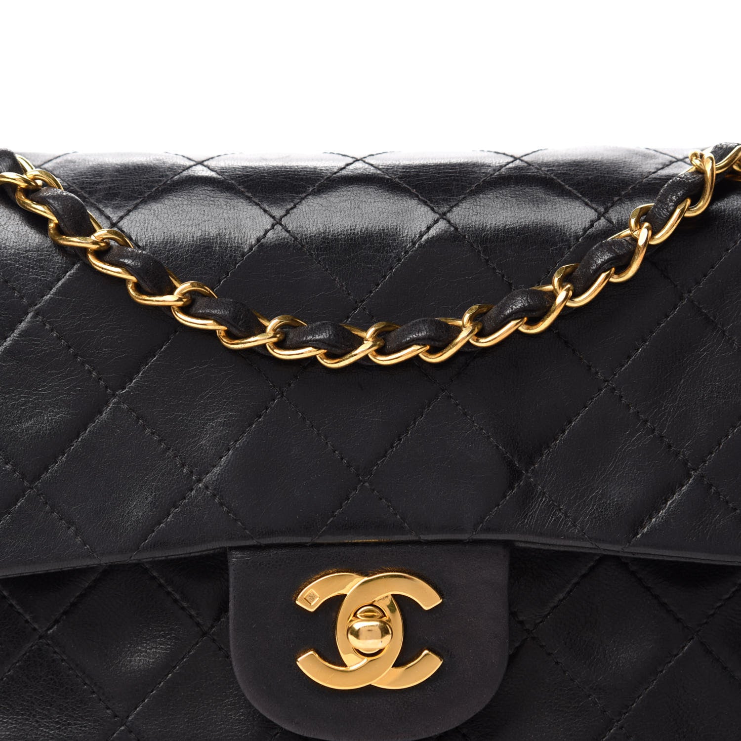 Chanel Lambskin Quilted Small Double Flap Black 14 of 14