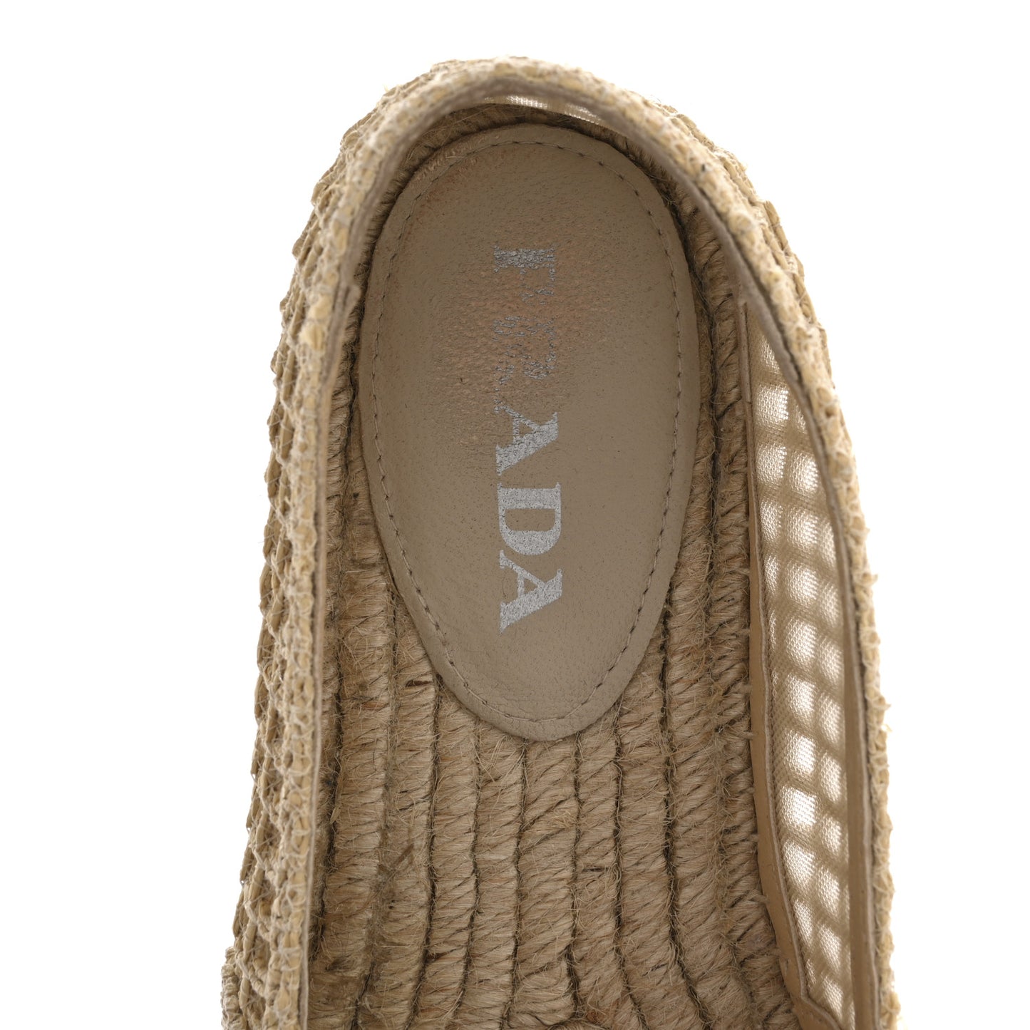 Raffia Triangle Logo Crochet 20mm Espadrilles 38 Naturale