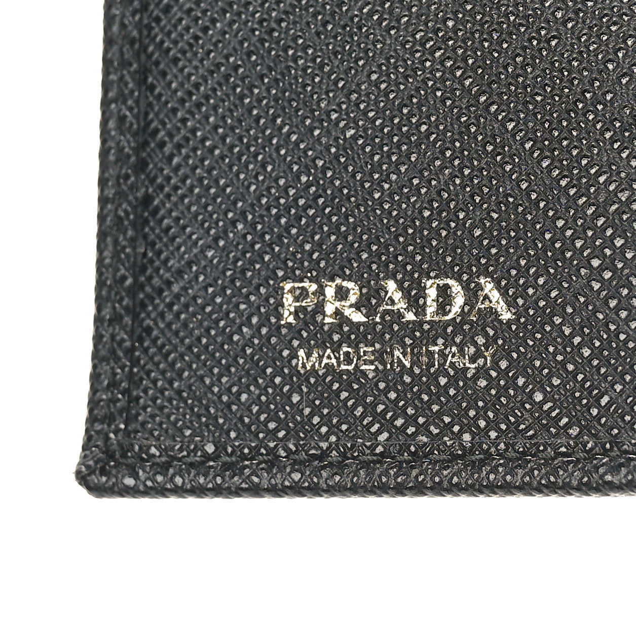 Saffiano Triangle Bi-Fold Wallet Black