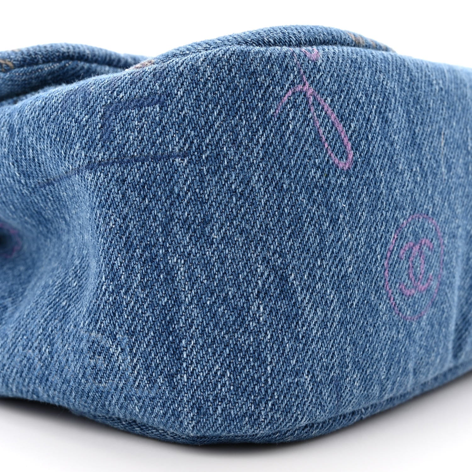 Chanel Denim Quilted Mini Denim Mood Rectangular Flap Blue Multicolor 9 of 11