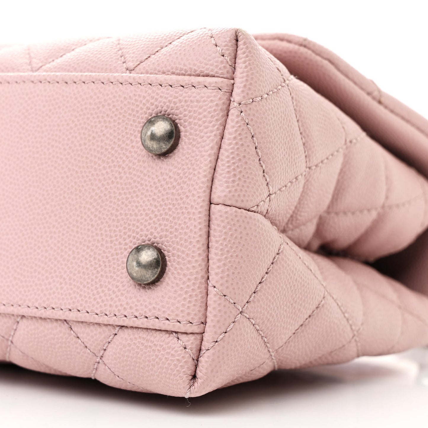 Caviar Quilted Mini Coco Handle Flap Pink