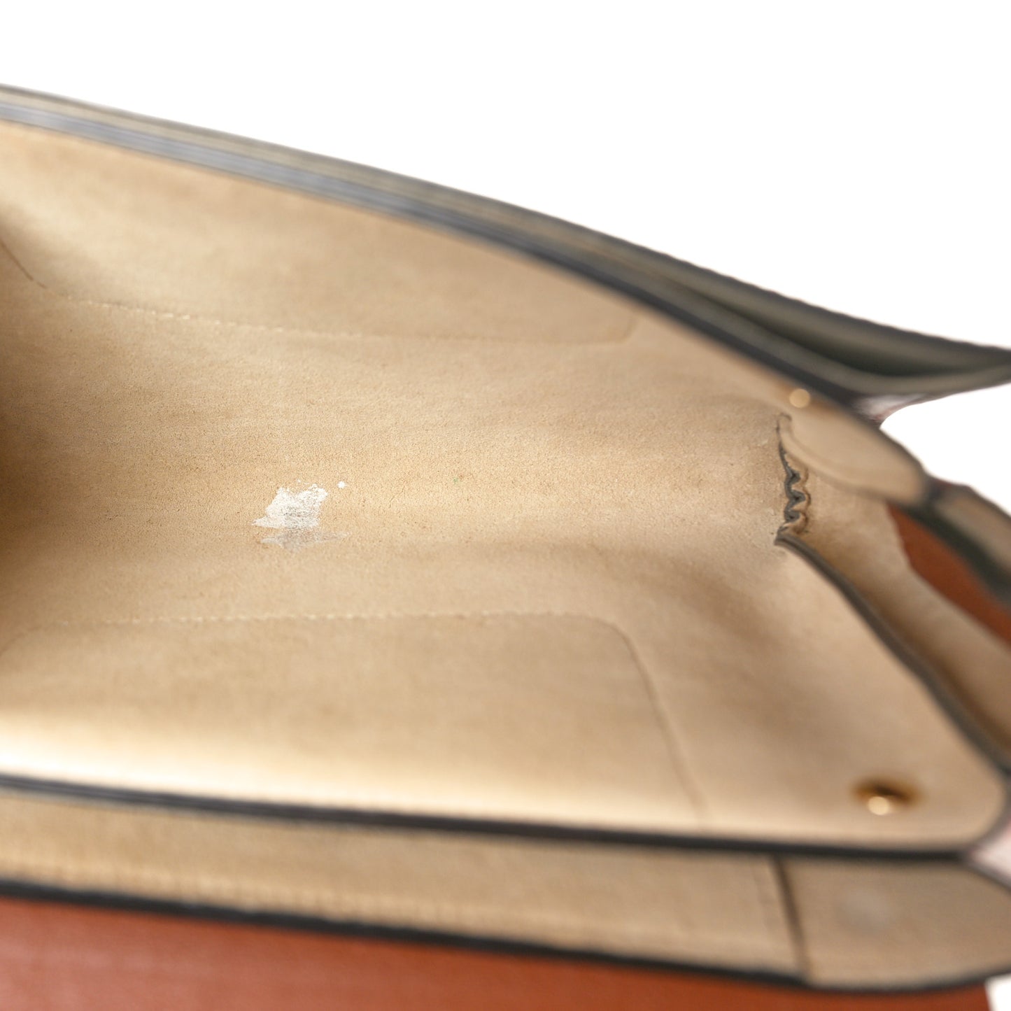 Suede Calfskin Small Faye Shoulder Bag Tobacco