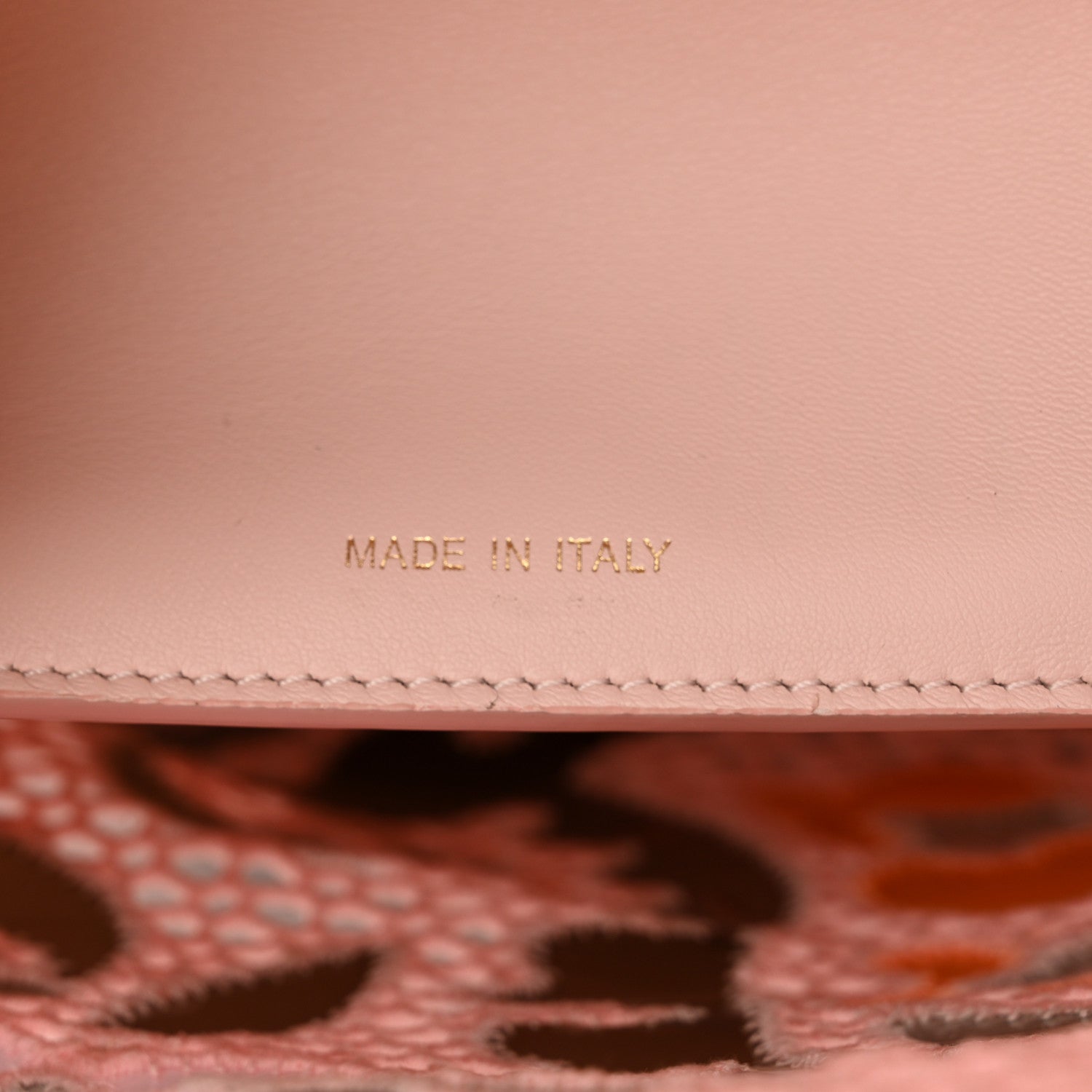 Fendi Calfskin Lace Medium Peekaboo I SEE U Satchel Pink Multicolor 8 of 13