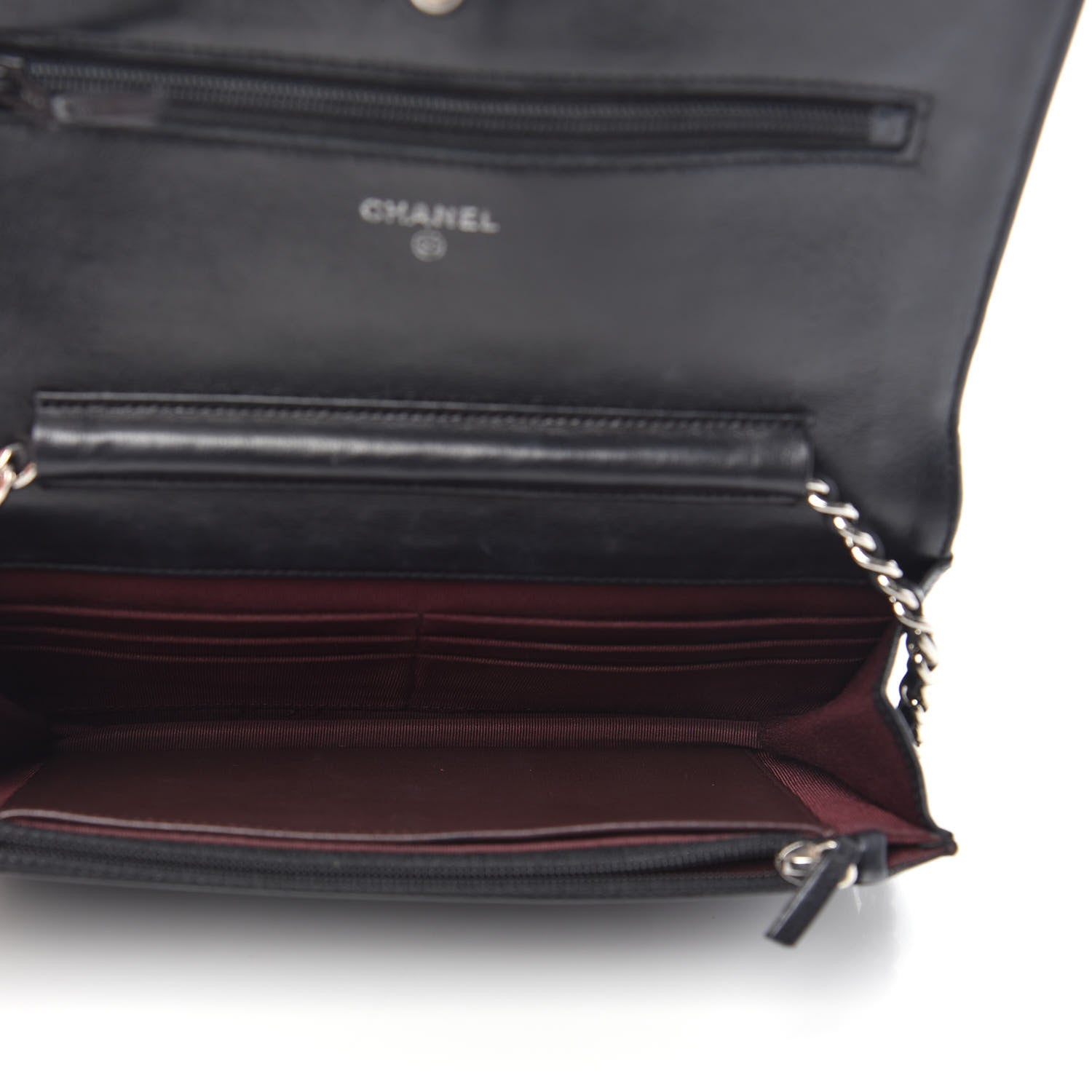 Chanel Lambskin Quilted Wallet On Chain WOC Black 5 of 14