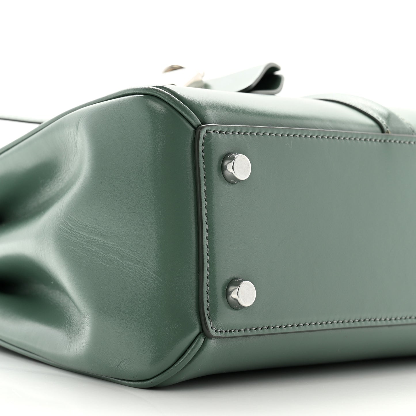 Satinated Calfskin Small 16 Top Handle Bag Celadon