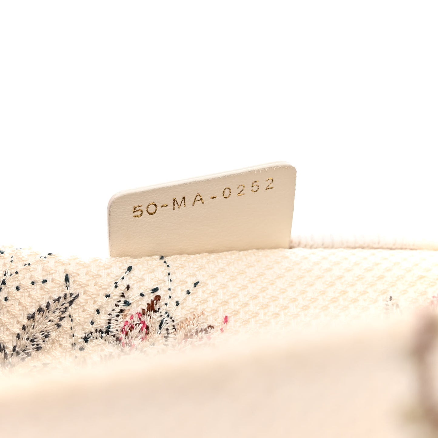 Canvas Embroidered Large Jardin D'Hiver Book Tote Latte Multicolor