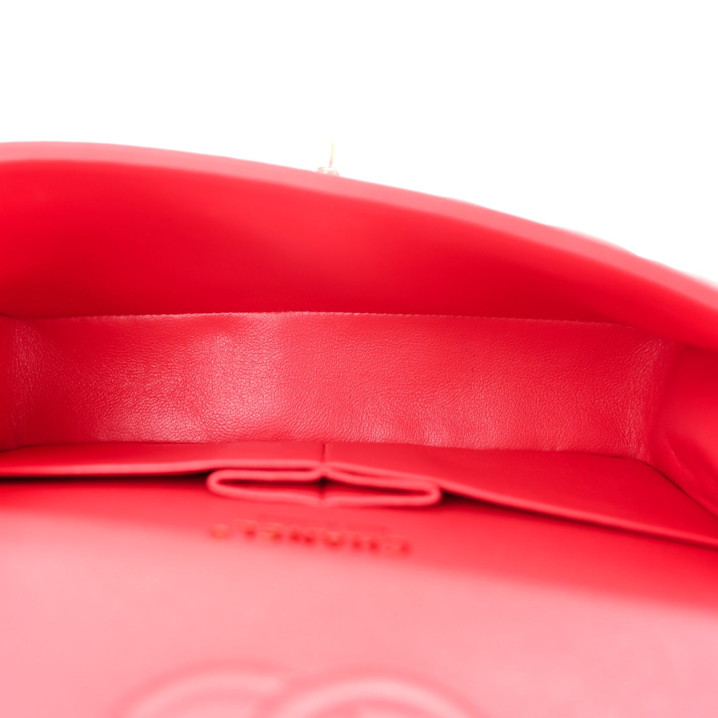 Caviar Quilted Small Double Flap Red