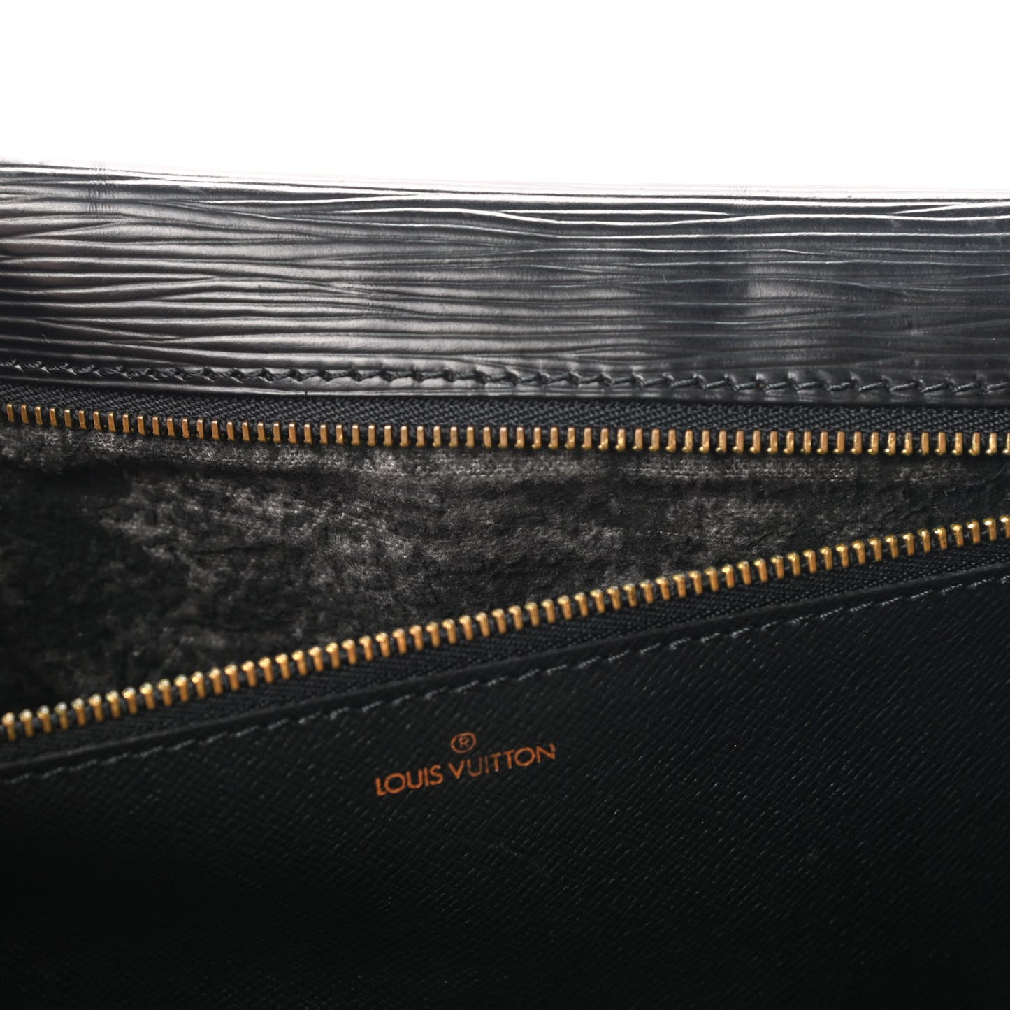 Epi Pochette Sellier Dragonne Clutch Black