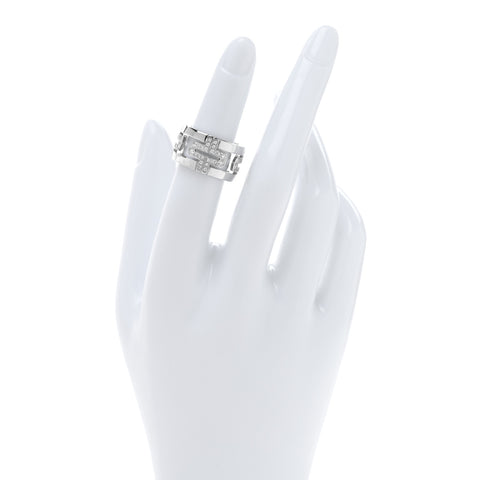 18K White Gold Diamond Parentesi Ring 51 5.75