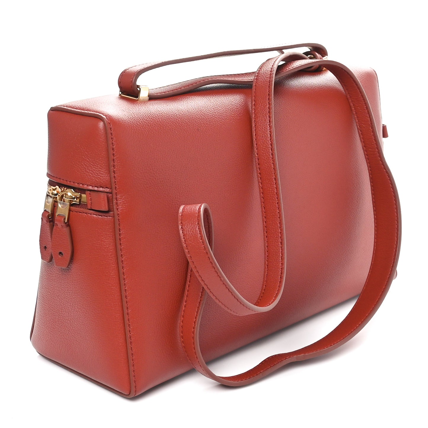 Saddle Calfskin Extra Bag L27 Deep Kummel