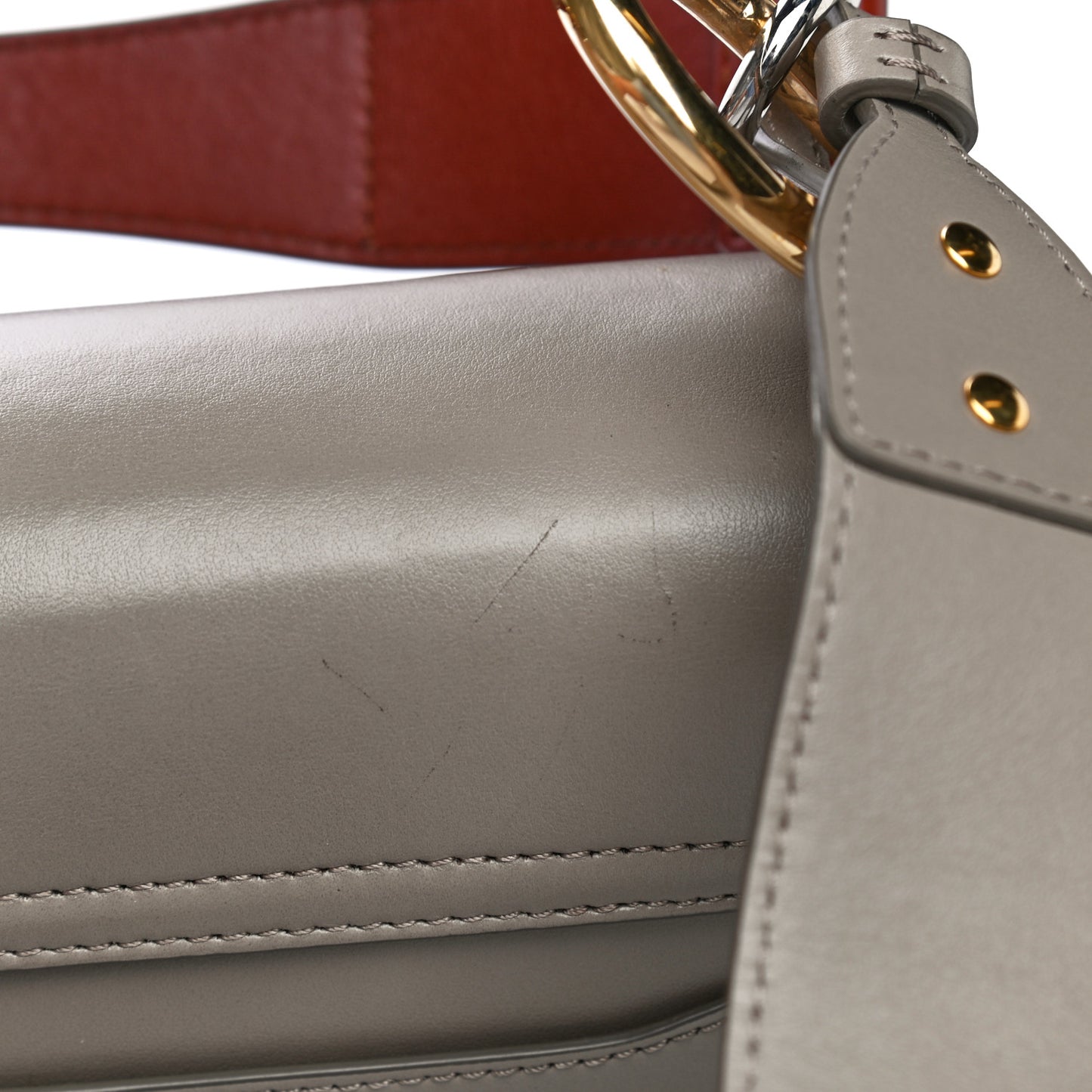 Calfskin Small C Double Carry Motty Grey