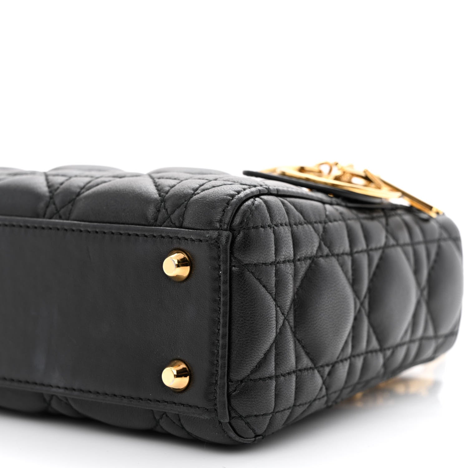 Christian Dior Lambskin Cannage Mini Lady Dior Black 10 of 10
