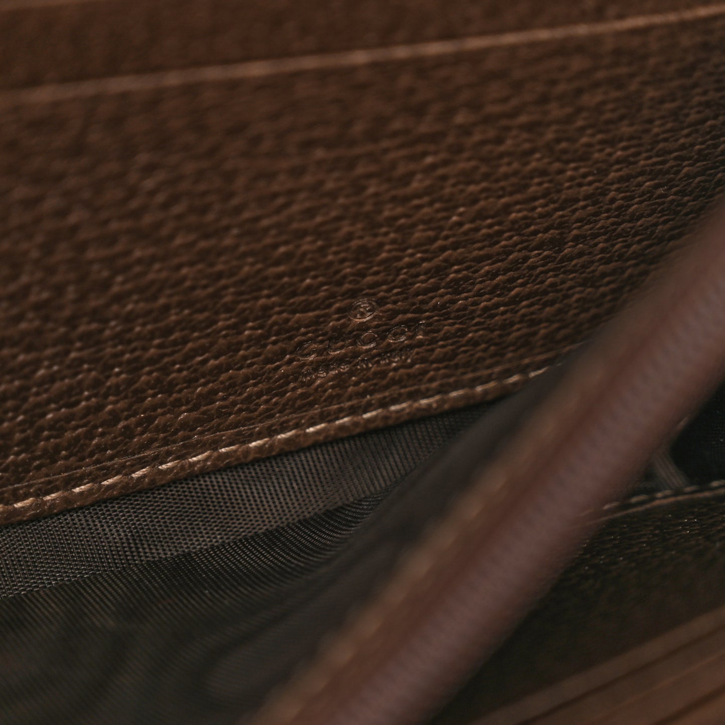 GG Supreme Monogram Web Ophidia Wallet On Chain Brown
