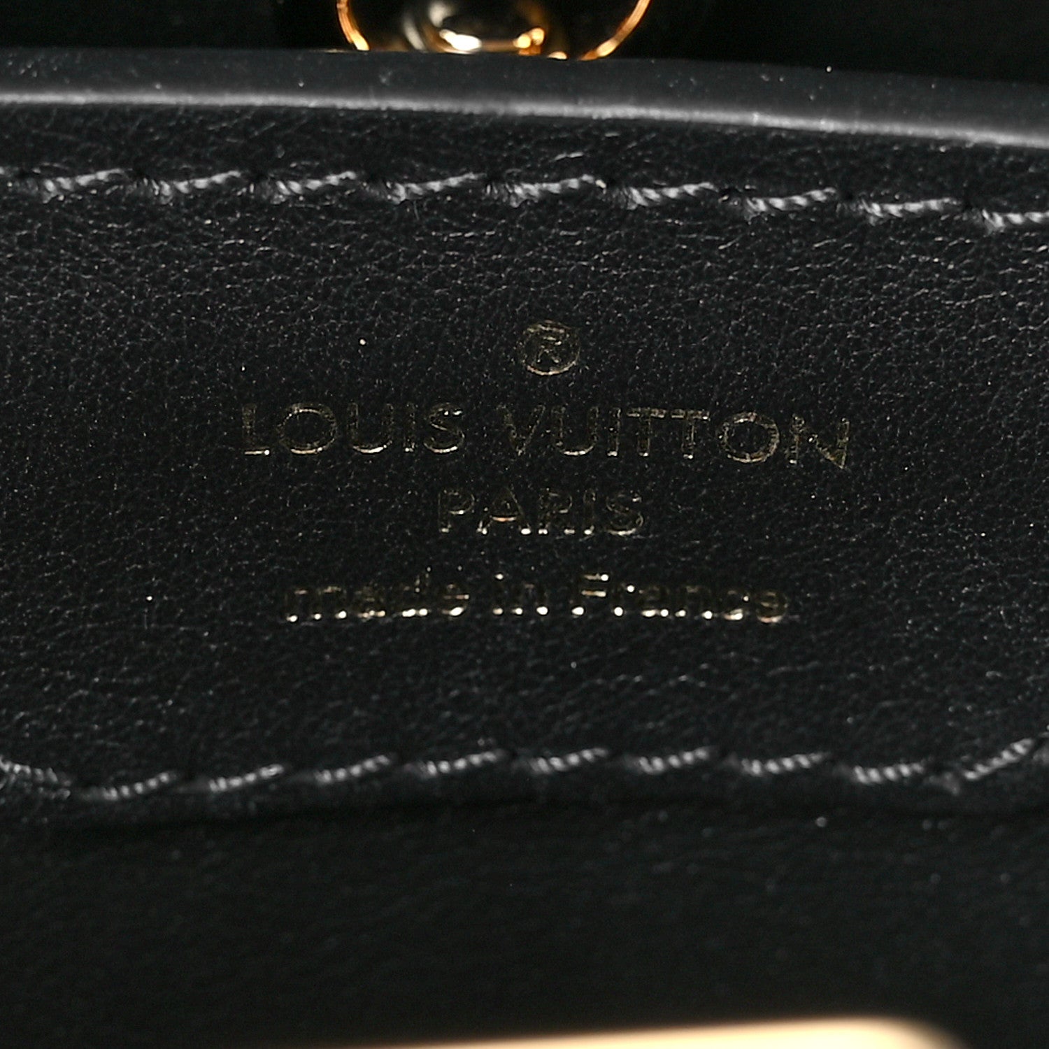 Louis Vuitton Calfskin Since 1854 Embroidered Capucines PM Black 6 of 10