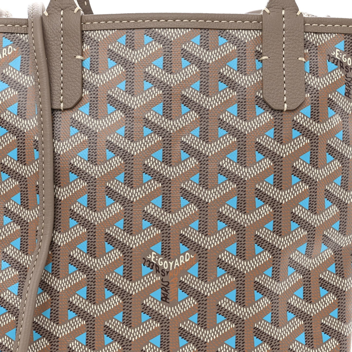 Goyardine Poitiers Claire Voie Tote Grege Turquoise