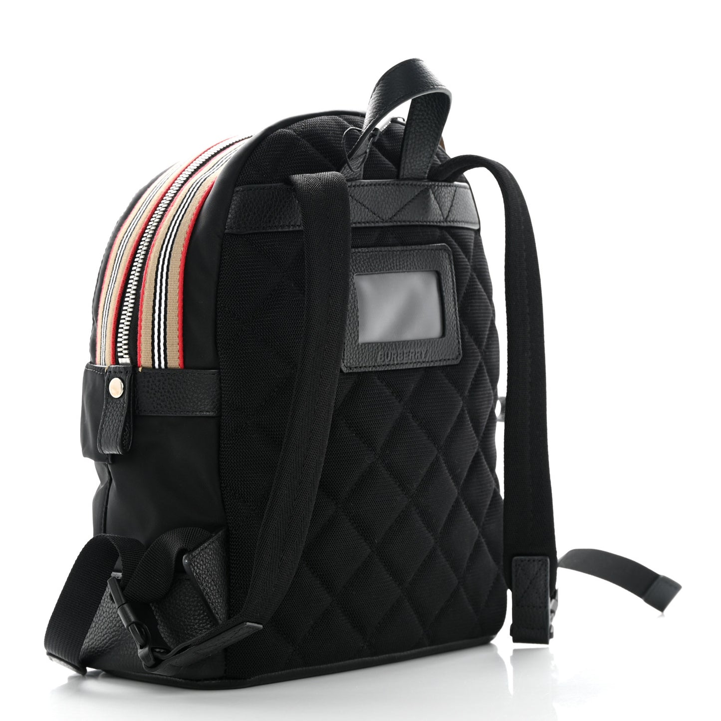 Econyl Logo Print Check Childrens Nico Backpack Black