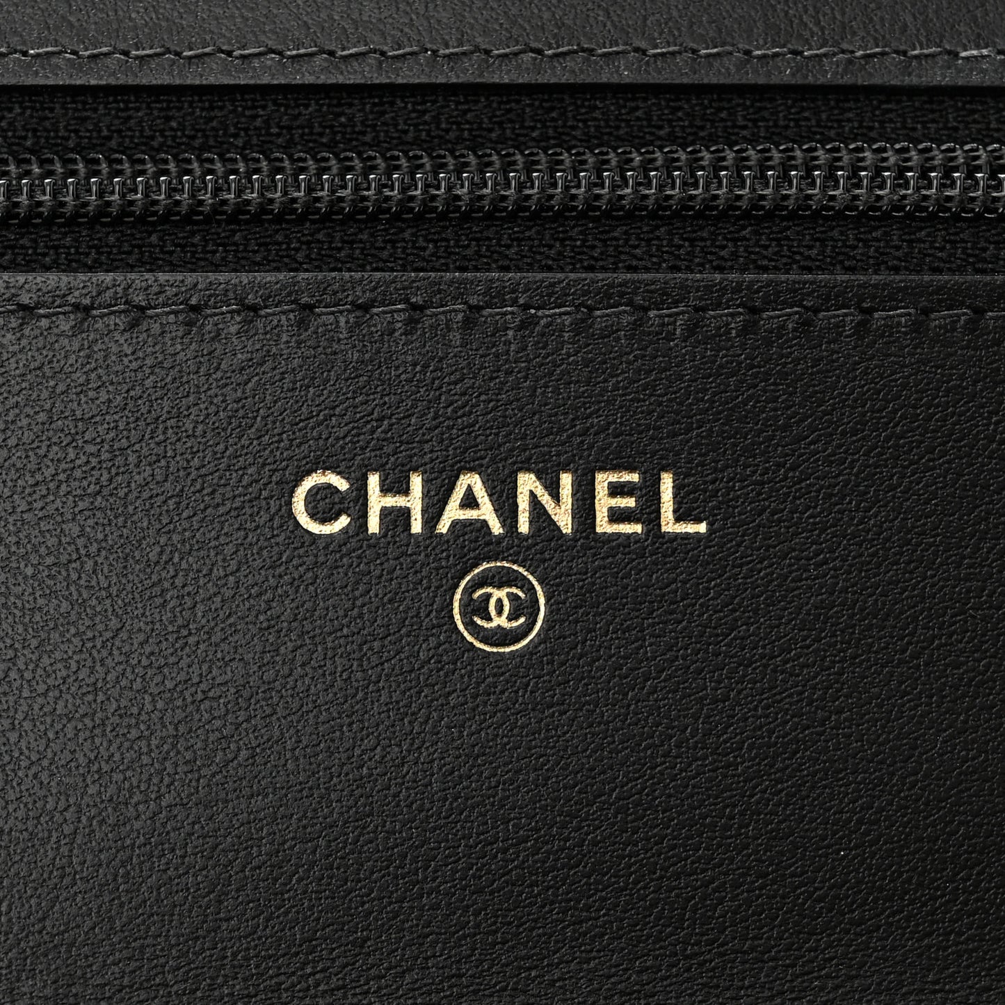Goatskin Quilted Chanel 19 Wallet On Chain WOC Black