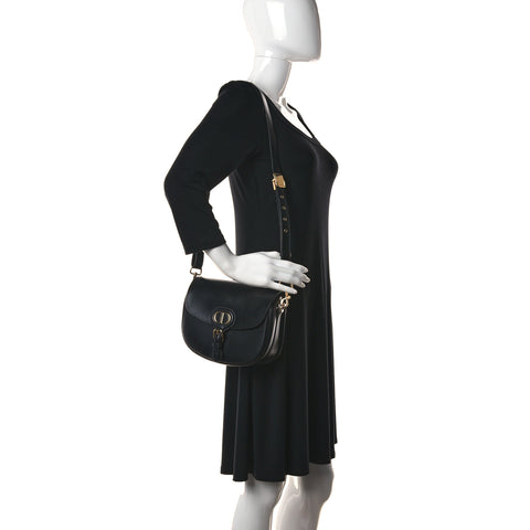 Box Calfskin Medium Bobby Flap Black