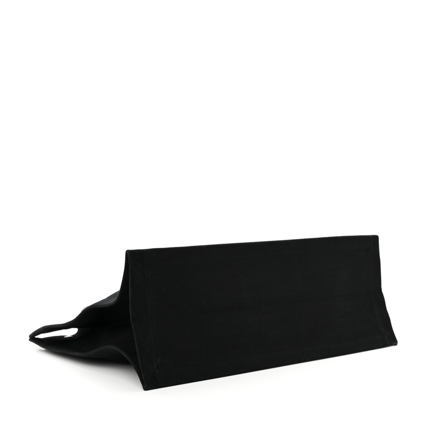 Linen Calfskin Rive Gauche Tote Black