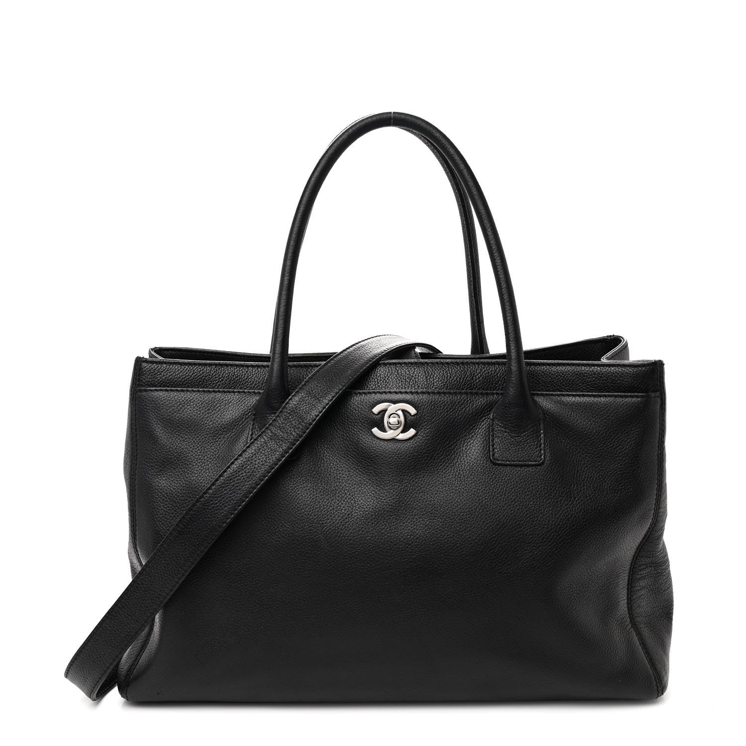 Chanel Calfskin Cerf Executive Shopper Tote Black 1 of 12