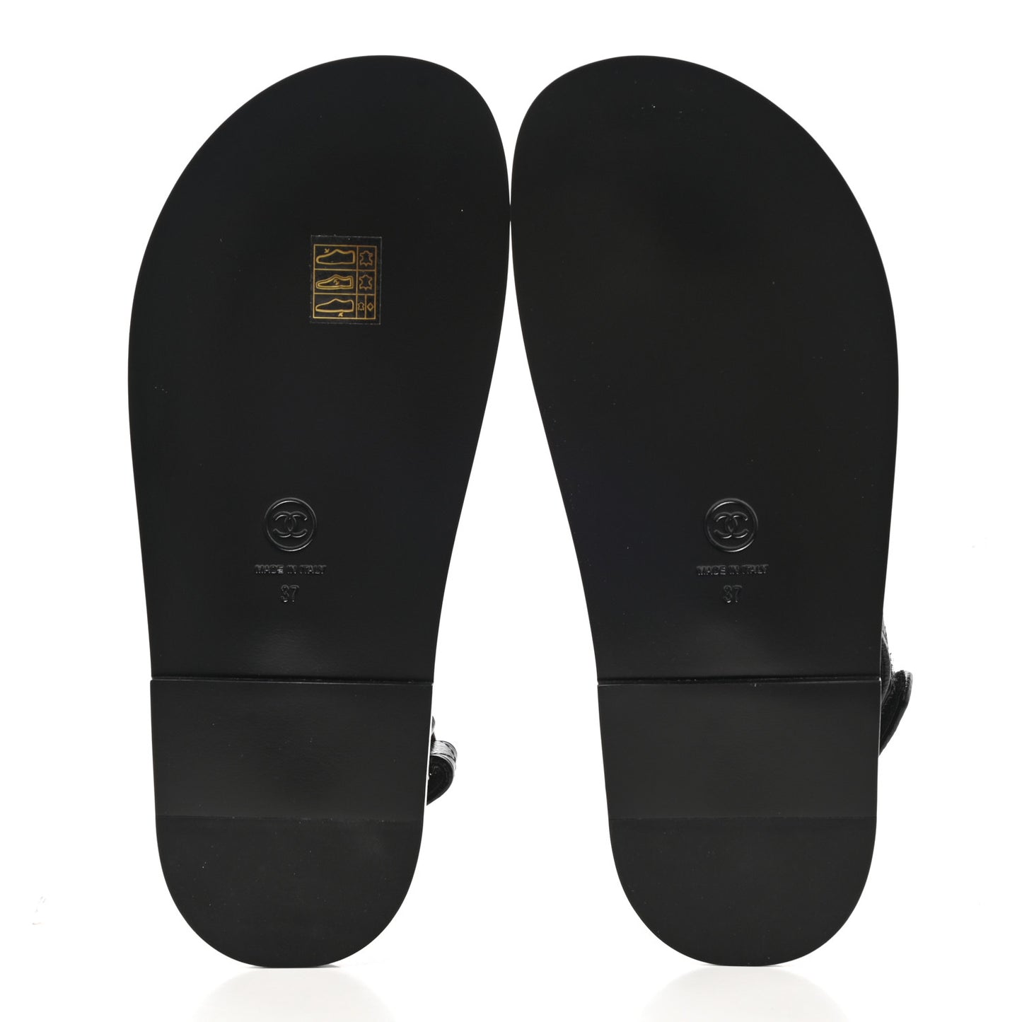 Grained Calfskin Velcro Dad Sandals 37 Black