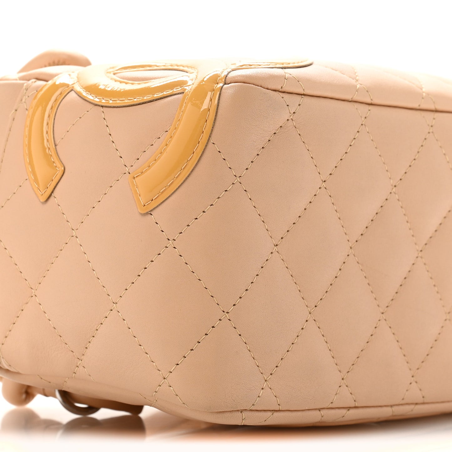 Calfskin Quilted Small Cambon Bowler Beige