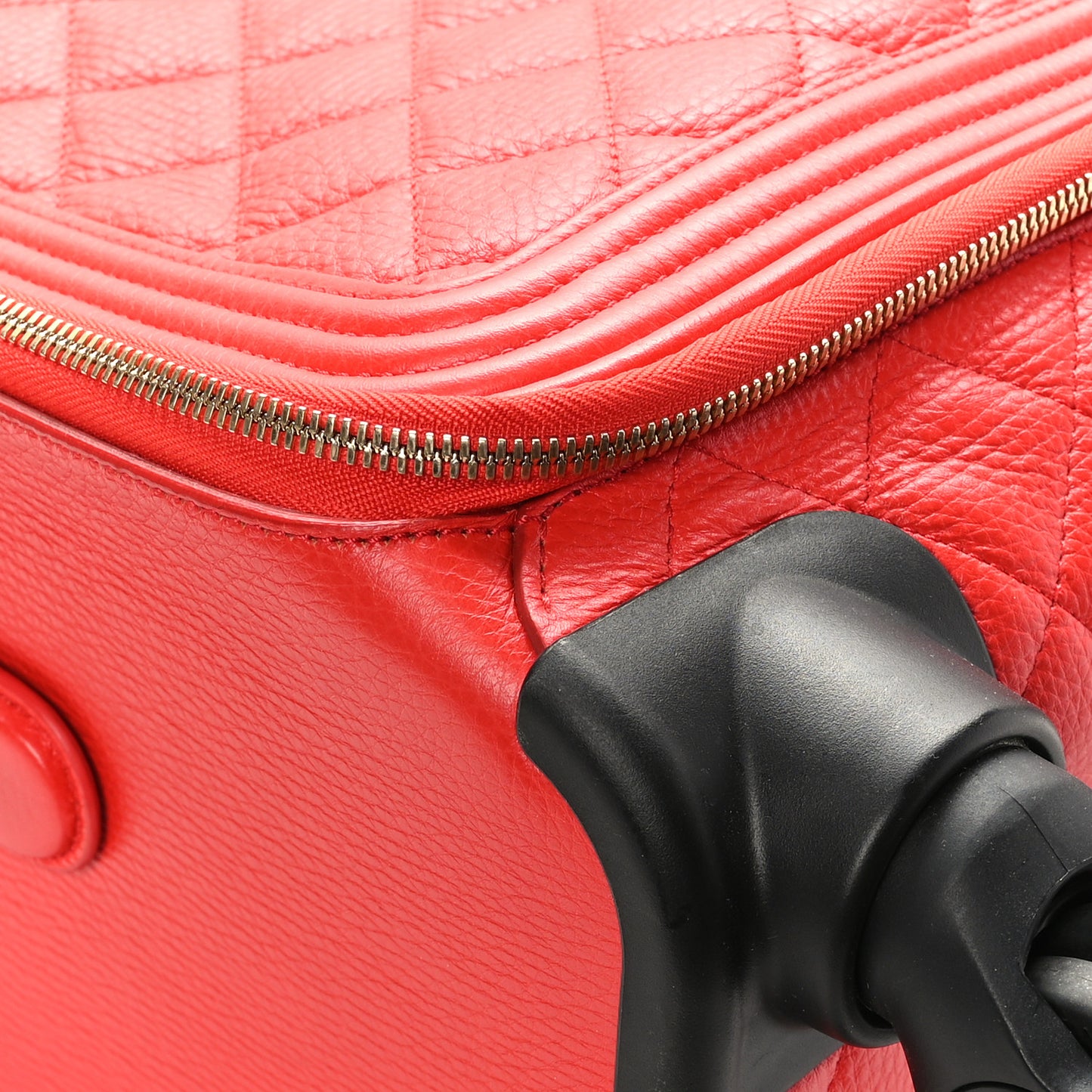 Calfskin Quilted Coco Case Trolley Red