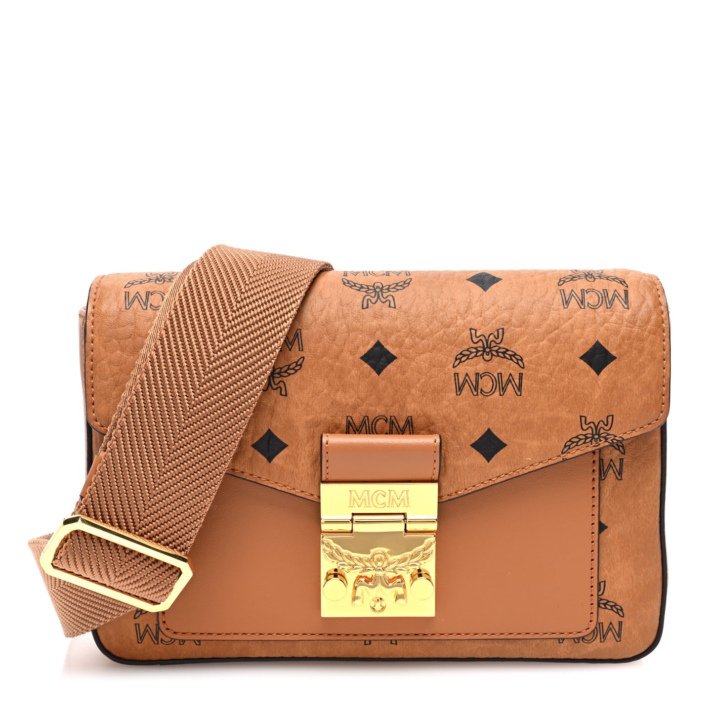 Visetos Small Millie Crossbody Belt Bag Cognac