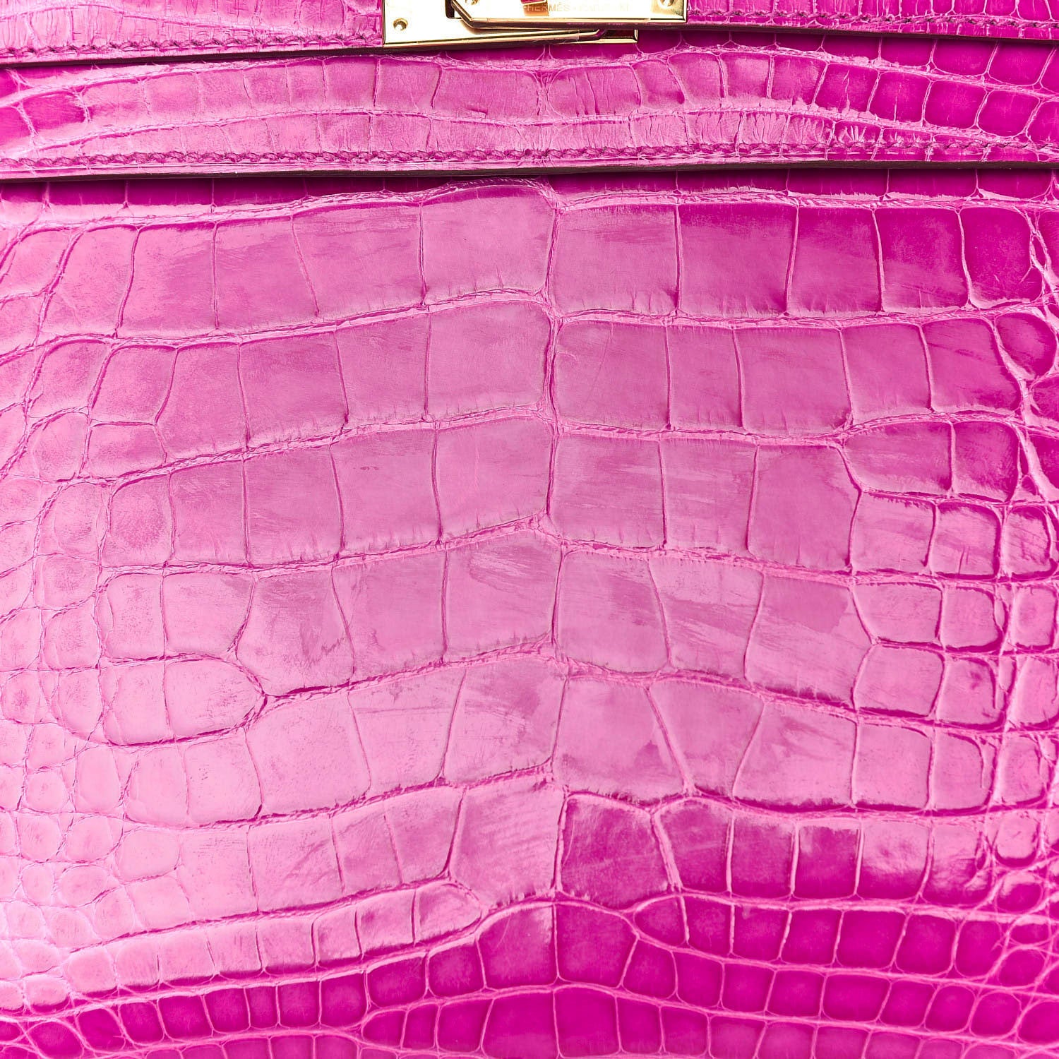 Hermes Shiny Alligator Kelly Sellier 25 Rose Scheherazade 37 of 37