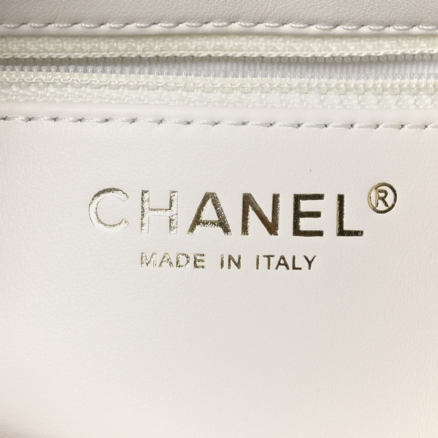 Shiny Aged Calfskin Quilted Nano Kelly Shopper White