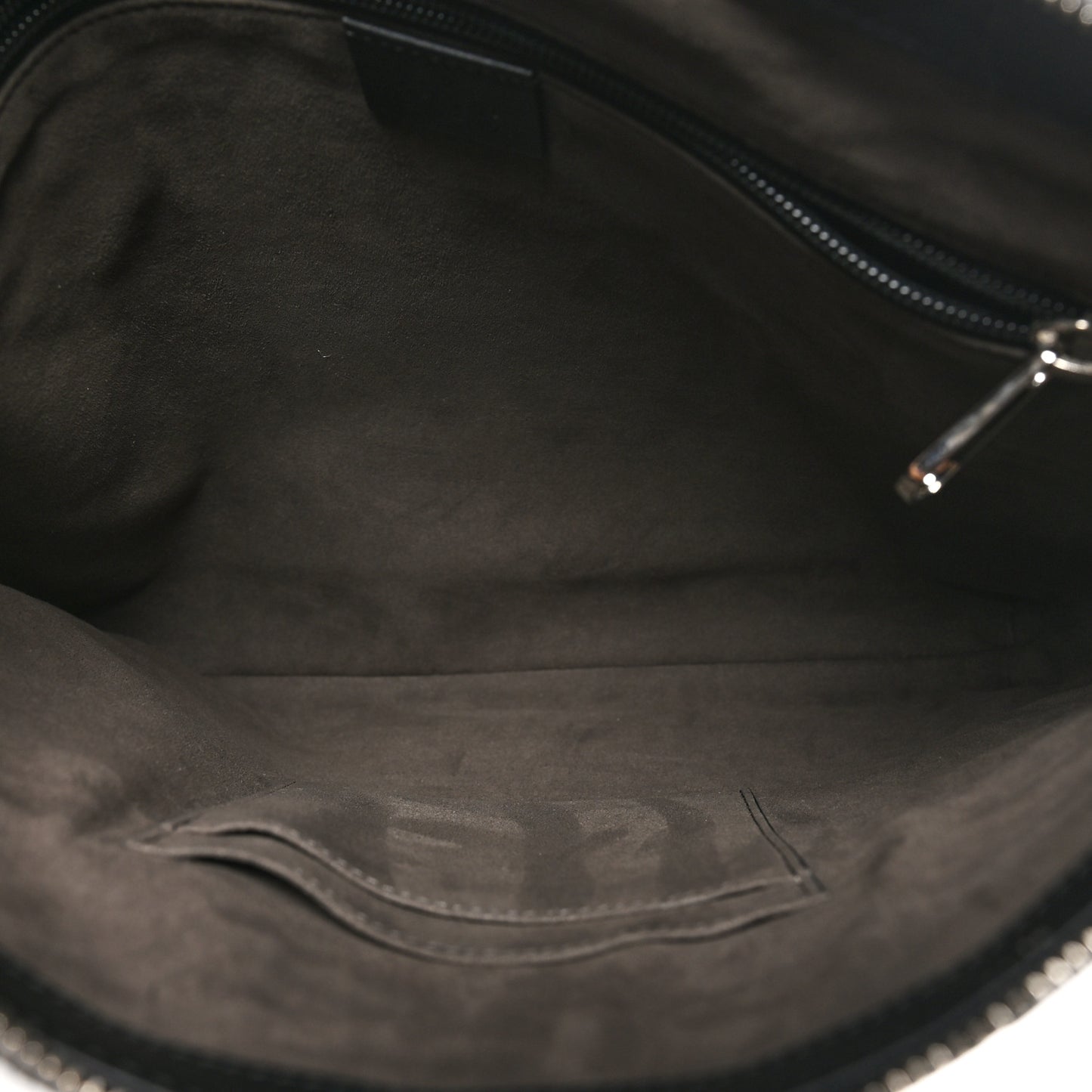Guccissima Signature Medium Flat Messenger Bag Black