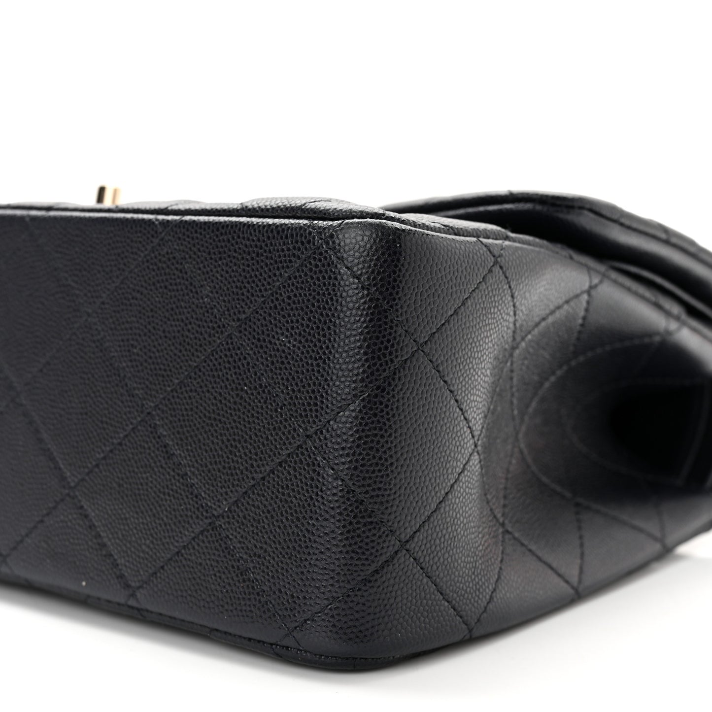 Caviar Quilted Jumbo Double Flap Navy