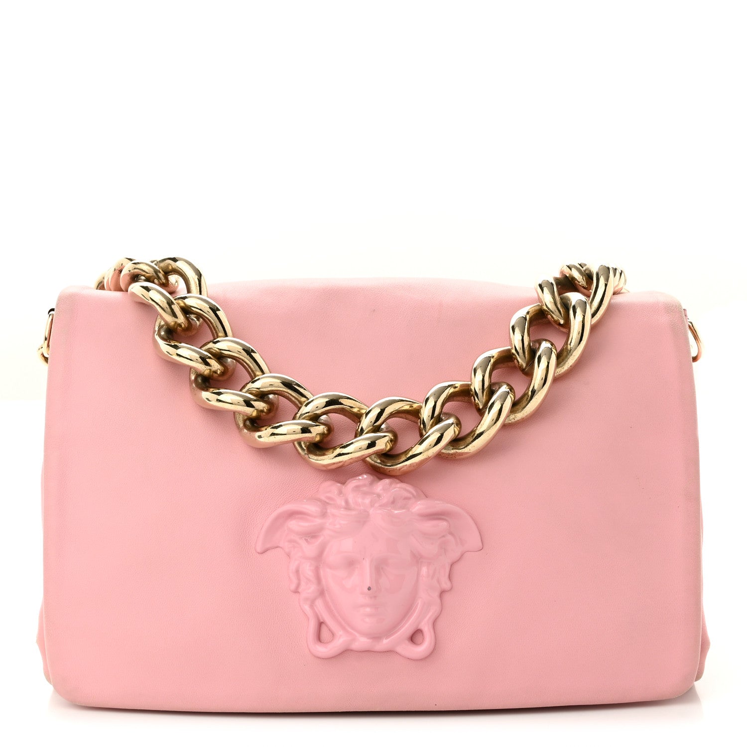 Versace Nappa Palazzo Sultan Shoulder Bag Pink 1 of 10