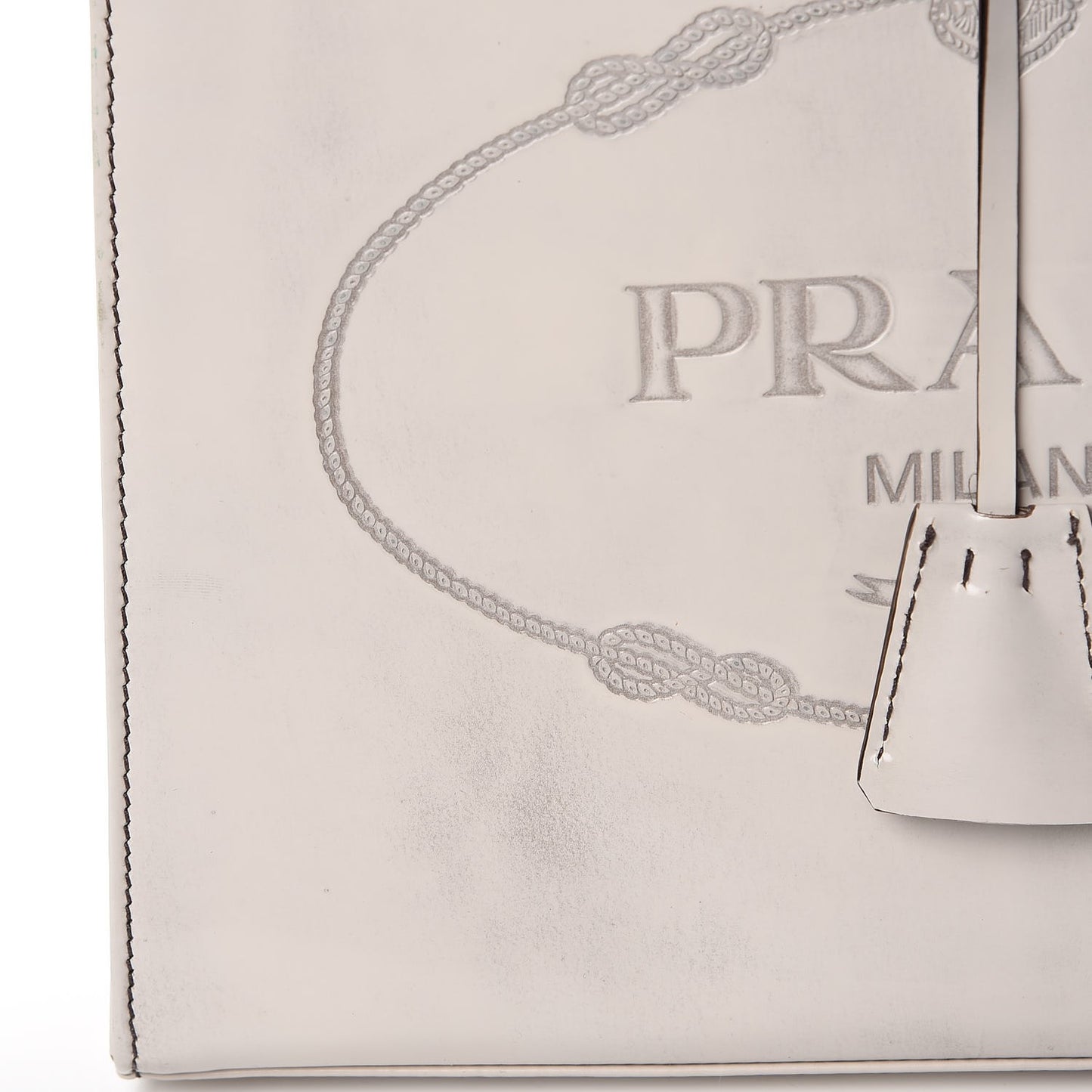 Spazzolato Logo Print Framed Bag Quarzo