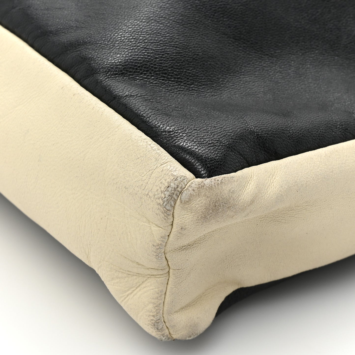 Lambskin Large Girl Bag Black Beige