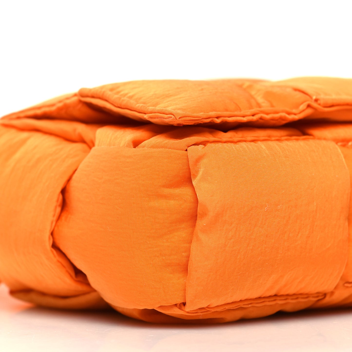 Nylon Intrecciato Mini Padded Tech Candy Cassette Bag Orange