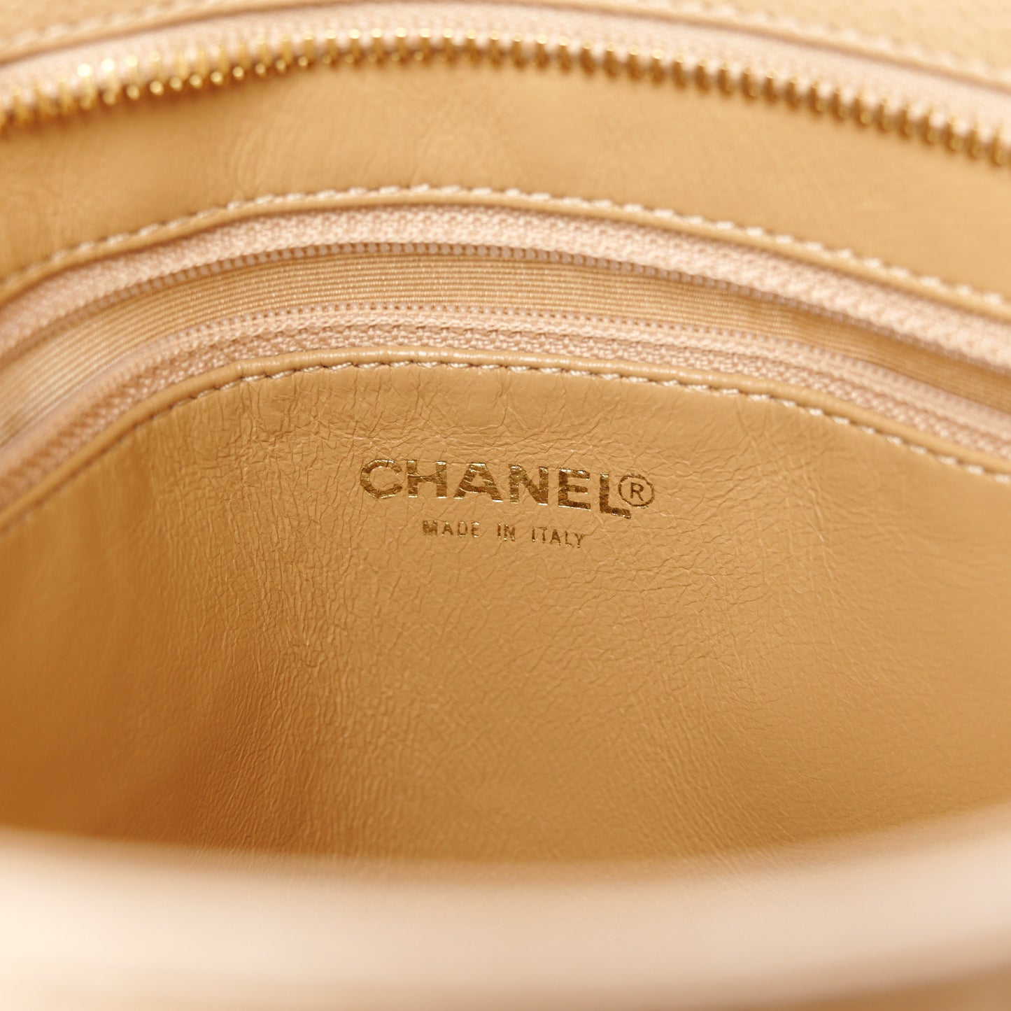 Caviar Quilted Medallion Tote Beige