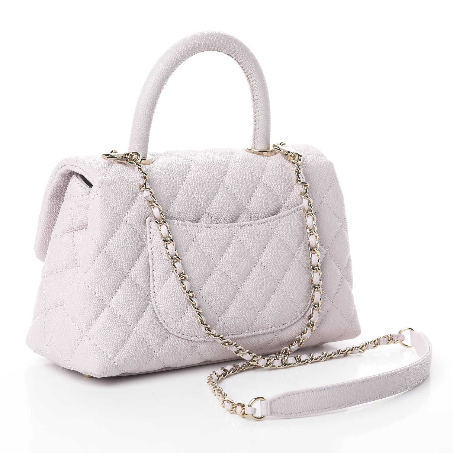 Chanel Caviar Quilted Mini Coco Handle Flap Lilas Lilac 2 of 8