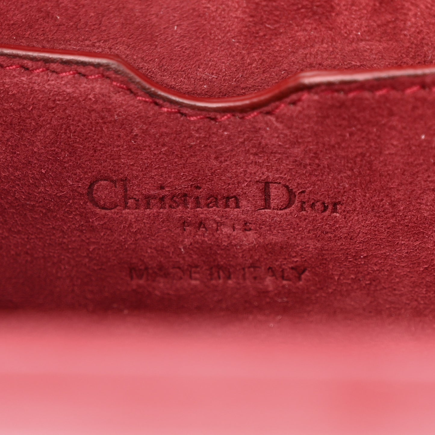 Lambskin Dioraddict Lockbox Red