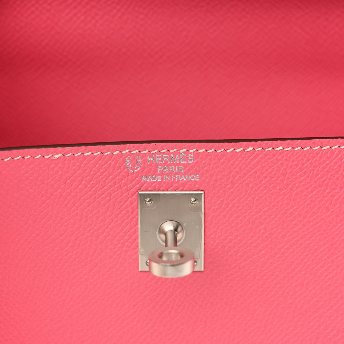 Epsom Bi-Color Horseshoe Kelly Sellier 25 Rose Azalee Craie